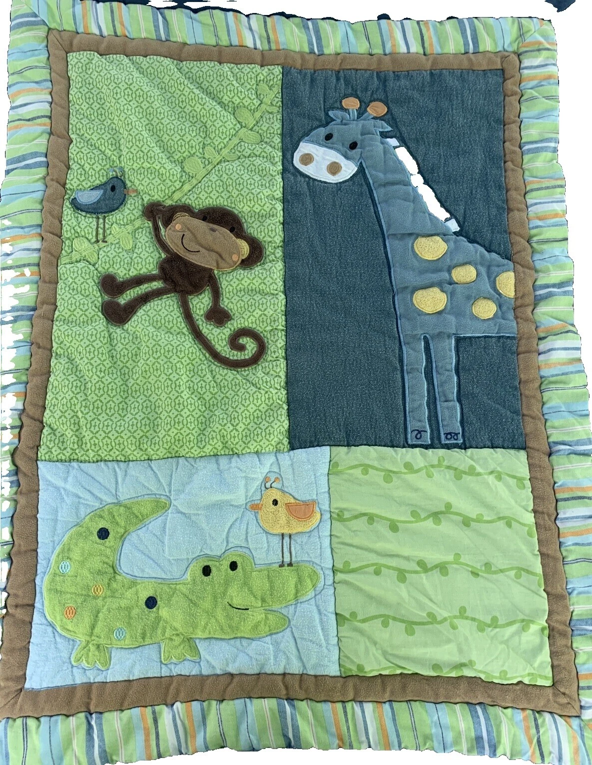 Edredones para cuna de selva de mezcla de algodón y cobertores para cunas