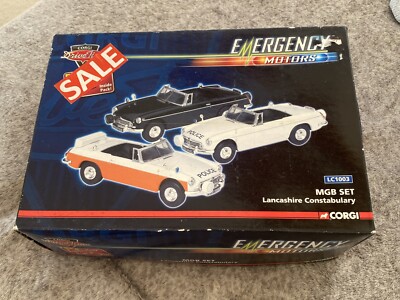 Corgi Drive Time LC1003 MGB SET Lancashire Constabulary Maßstab 1:43 3 Set