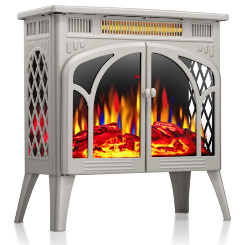 YUKOOL Freestanding Indoor Electric Fireplace Heater, Overheating Protection. - Picture 5 of 48