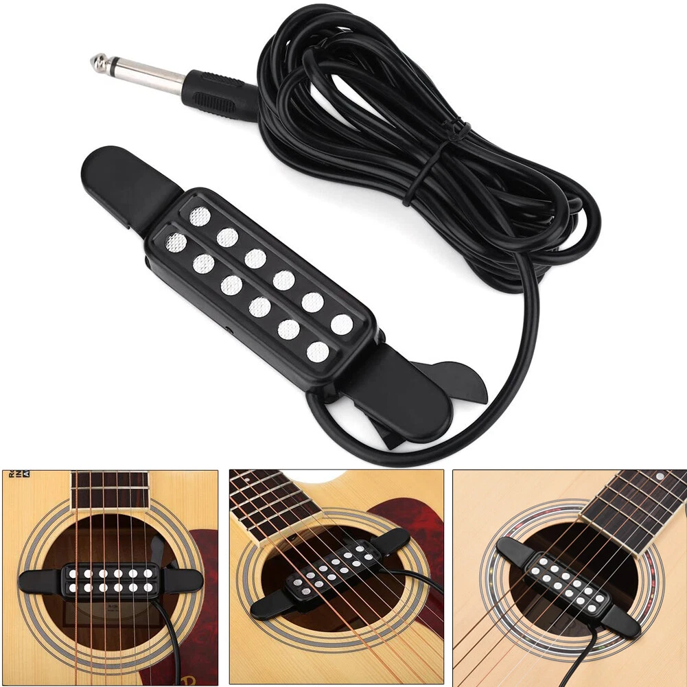 12 Hole Sound Pickup Microphone Wire Amplifier Speaker for Acoustic Guitar B7O4