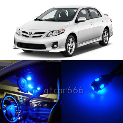 8 X Super Blue Led Interior Lights Package Kit For Toyota Corolla 09 13 Ebay