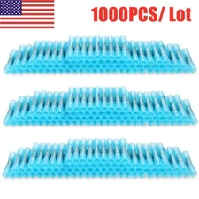 1000pcs Blue AWG Heat Shrink Butt Wire Connectors Crimp Terminals 14-16 Gauge US