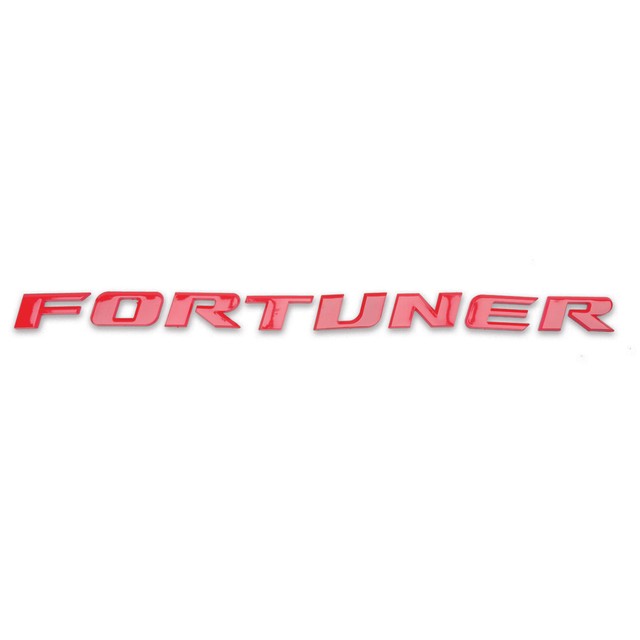 Logo Badge Emblem "FORTUNER" Red For Toyota Suv Fortuner 4 Door 2016