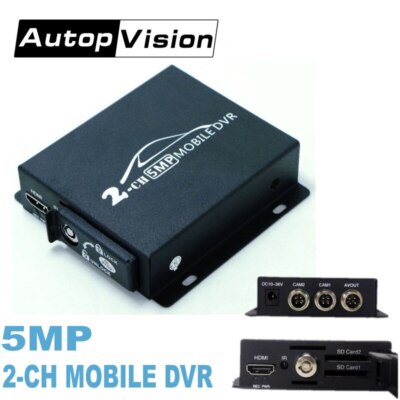 2CH MINI mobile dvr Real-time HD 1080P 2 Channel SD DVR with remote control