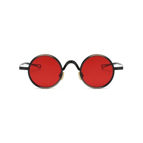Small Retro Lennon Style Round Metal Sunglasses Unisex Vintage Steampunk Glasses - Picture 2 of 21