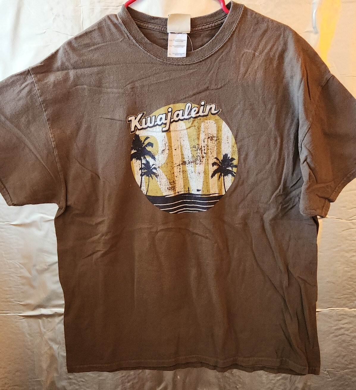 FILA T shirt da uomo marrone Oarsman logo grafico effetto invecchiato taglia XL