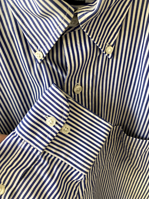 WALL STREET G.H. Bass Co. Royal Blue BENGAL STRIPE Men