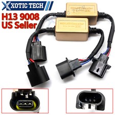 2x H13 9008 Led Headlight Kit Canbus Decoder Anti-flicker Resistor Relay Adapter