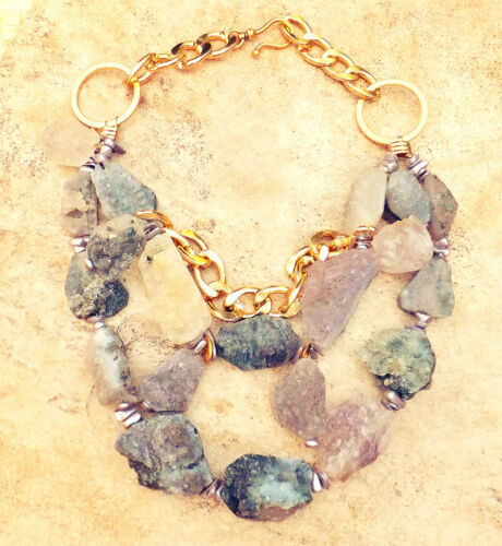 Pendentif Croix En Améthyste Naturelle - Collier Avec Cordon En Cuir Offert - Pierre Violette - Neuf