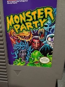 Monster Party - Authentic Nintendo NES Game - Tested & Works