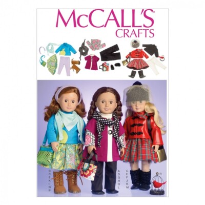 McCalls Nähmuster 7006 Puppenkleidung passt 18 Zoll Puppe