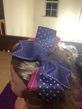 Girl headband with bow pink purple 