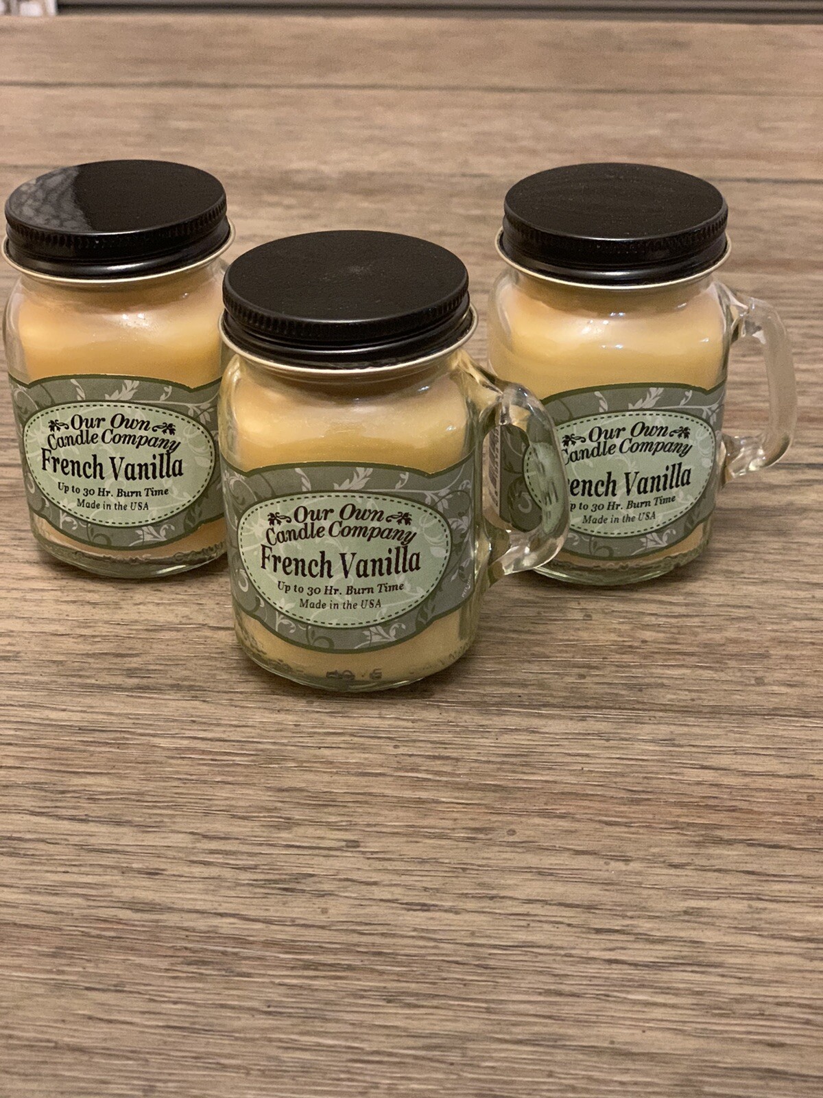 Our Own Candle Company French Vanilla 30 Hour Burn Time 3.5 Oz 3 Pack