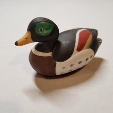Vintage Hand Painted Ceramic Mallard Duck Lint Brush Made in Taiwan DME