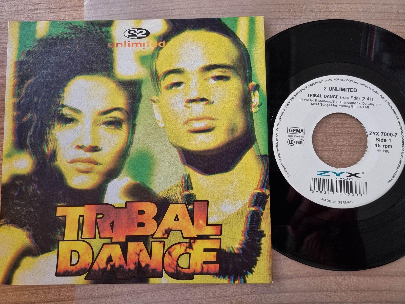 7"" Single 2 Unlimited - Tribal dance Vinyl Germany