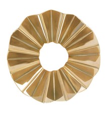 Scarf Clip Ring Vintage Large Gold Tone Ruff Ruffled Circle 2.12"