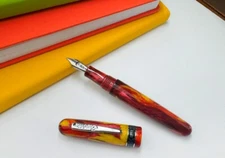 Conklin Misto Exclusive Jonathan Brooks Resin Fountain Pen, Lava Flow, Free Nib