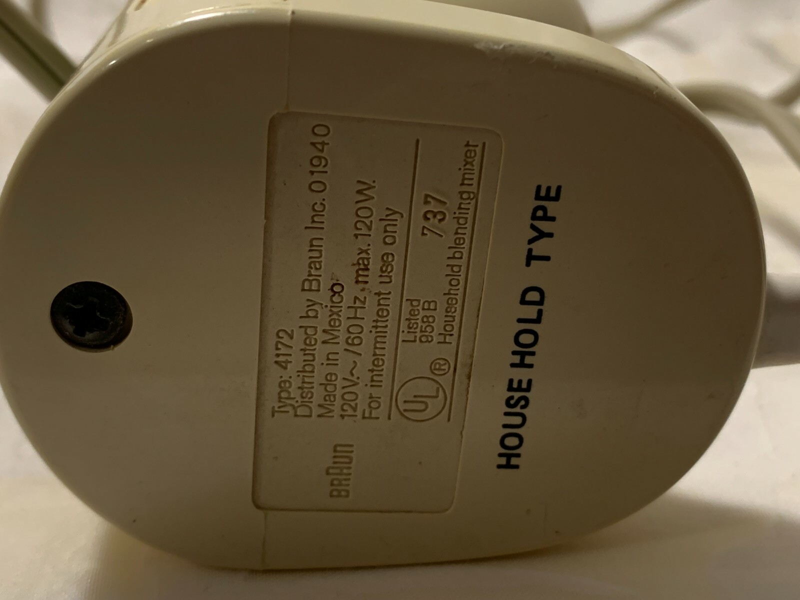 Braun MR30/MR40 Portable Hand Blender Mixer & Recipe Booklet