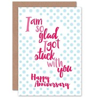 Stuck You Partner Jahrestag Liebe Valentinstag Liebeskarte Valentinskarte
