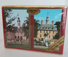 Vtg Congress Playing Cards 2 Deck Set Colonial Williamsburg VA