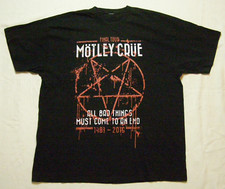 MOTLEY CRUE Final tour 2015 vintage metal music t-shirt size XXL