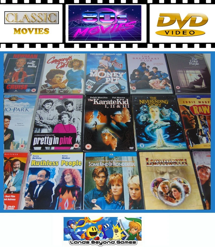 Classic 1980s 80s Movies Film DVD (Action Comedy Drama Romance Fantasy Sci-Fi) - Image 2 of 2