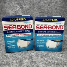 2 Pack Sea-Bond Upper Adhesive Denture Seals, Original, 30 Ct Each