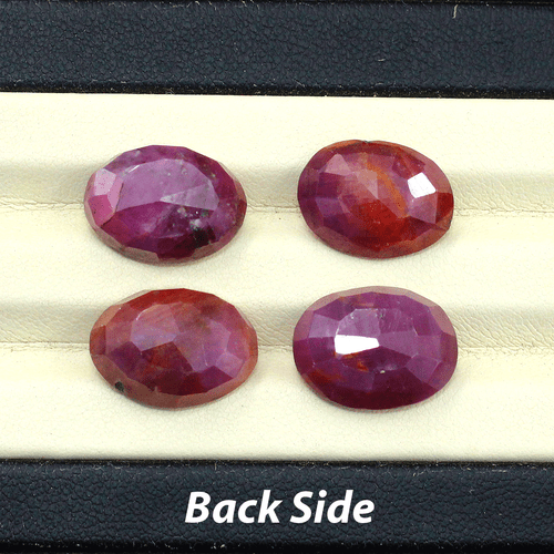 4 Pcs Natural African Ruby Untreated 14.7mm-15.7mm Oval Cut Loose Gemstones Lot - Picture 11 of 17