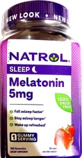 Natrol Sleep Melatonin 5 mg Strawberry Flavor 180 Gummies EXP 10/2026