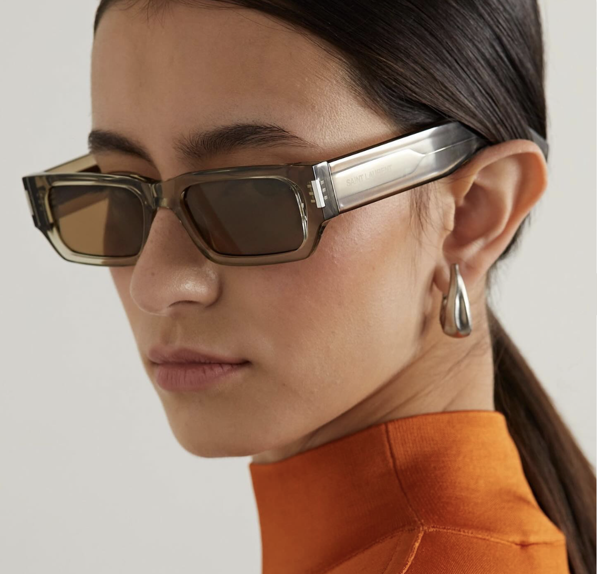 NUOVI occhiali da sole Yves Saint Laurent SL 660 F 004 54 mm 100% autentici