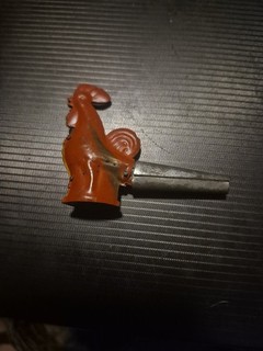 VINTAGE TIN PENNY TOY CHICKEN ROOSTER WHISTLE VICTORIAN