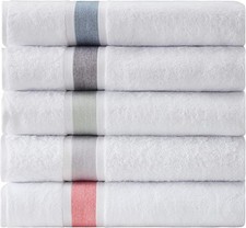 Large Bath Towels - 100 Cotton Turkish Towels, White, 35x67 inc