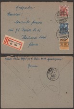 Germany 1948 Surcharge - Registered Cover Aalen to France EPA171