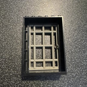 LEGO 1990s Castle / Pirates Black Door Barred 4611 Prison Jail 6085 6270 6085