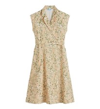 DRAPER JAMES Wrap Dress - Size 6 - Yellow Floral Rattan Linen Addison Midi NWT