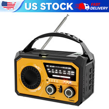 New Solar Emergency Crank Radio with 16000mAh Power Bank - NOAA Weather Yellow