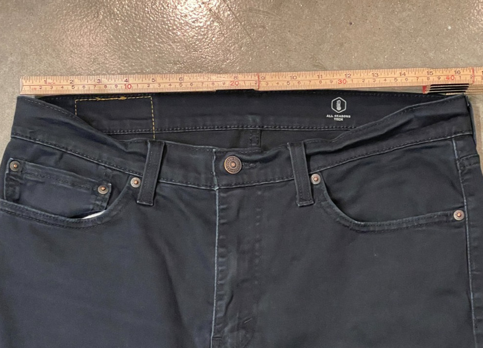 Levi's 511 All Seasons Tech Jeans Mens 34x29 Fits 32x27 Black Stretch Denim thumbnail 7