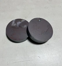 Steel Plate, Round, Circle, Disc, Target 1 Inch Thick X 5" Diameter Lot Of 2