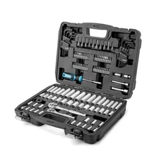 121-Piece Mechanics Tool Kits, Include SAE/Metric Sockets Set, 72-Tooth Drive R