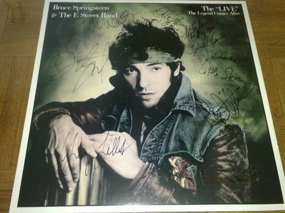 SIGNED BRUCE SPRINGSTEEN PROMO LP THE LIVE THE LEGEND COMES ALIVE JAPAN - Immagine 3 di 4