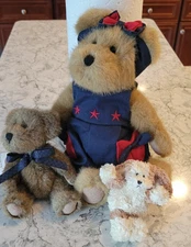New Boyds Bears Suzie Q. Scootenpedal Lil Louis E.T. Poochkins 3 Plush Set Lot