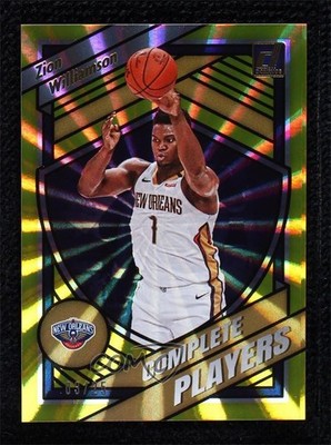 2020-21 Panini Donruss Complete Players Yellow Laser 3/25 Zion Williamson #9 hs9