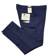 Louis Raphael Dress Pants Mens 38x30 Navy Midnight Skinny Fit Stretch Gabardine