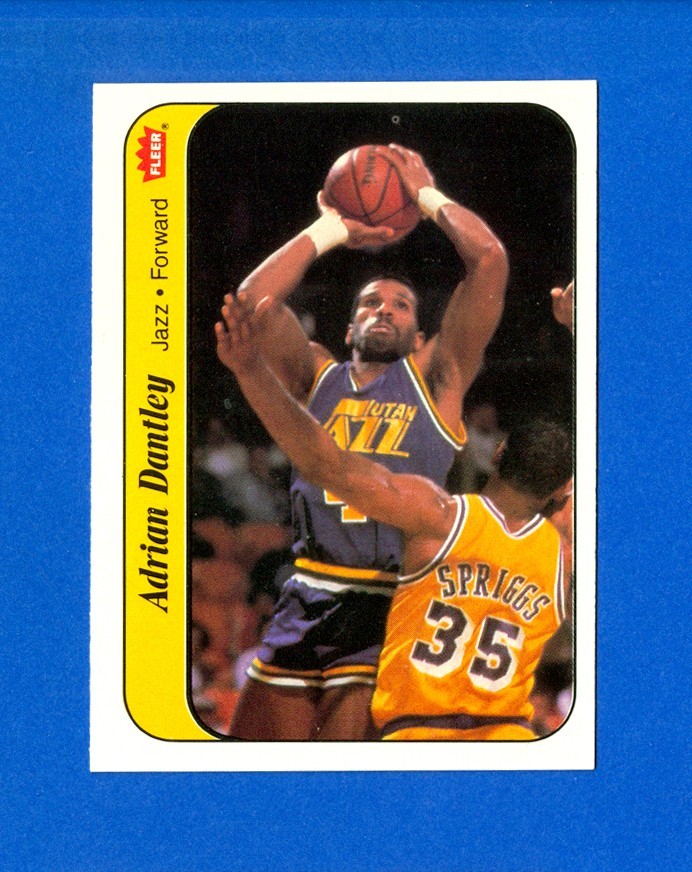 1986/1987 Fleer Basketball #3 Adrian Dantley 86/87 Sticker Set Break Card EX/MT