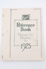 1925 Buick Master Six Models Reference Book