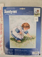 Janlynn Counted Cross Stitch Kit 029-0055 Collecting Daisies 9" x 11" FREE SHIP