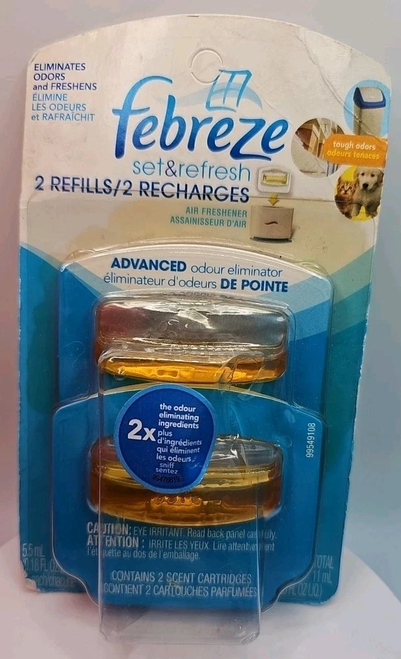 Lot of 3 Febreze Set & Refresh 2 Refills | 6 Refills Total White Orchid & Bloom - Image 4 of 4