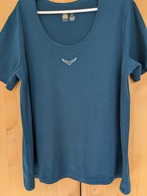 Trigema Damen T-Shirt XXL, Kurzarm, Stretch Smaragd Grün, Kristalle Swing