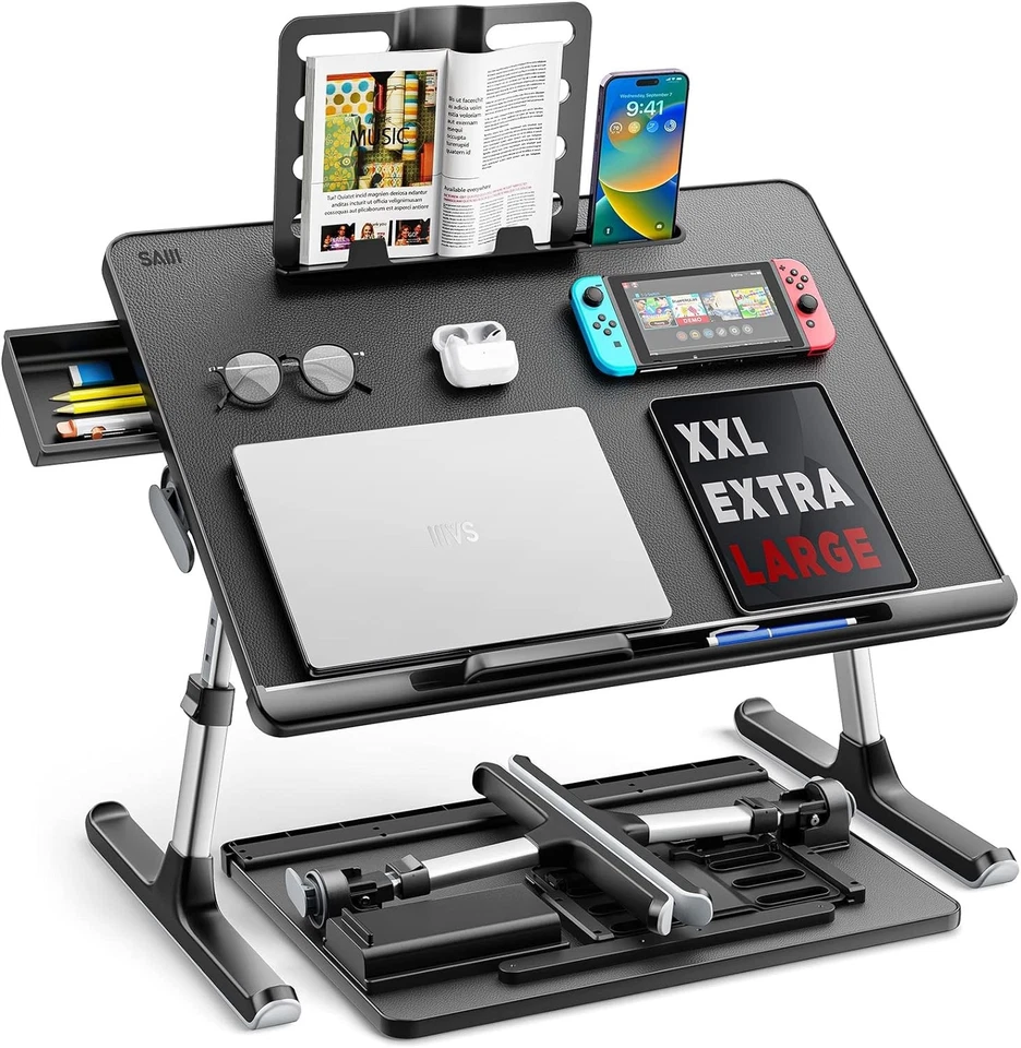 Ergonomic Laptop Tray with Storage Drawer: Perfect for Gaming, Writing, and More - Image 3 of 4