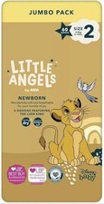 LITTLE ANGELS Newborn Disney Size 2 4-8 kg Jumbo Pack 58 Nappies 0.15 per nappy
